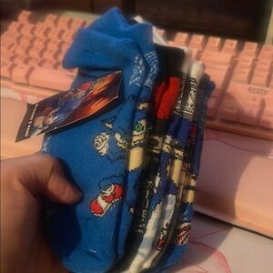 Sonic 3 no show Boys 5 pack Socks Set